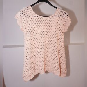 Adorable Pink Crochet Women's Top